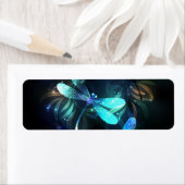 Glanzende Libellenmeer Etiket (Insitu)