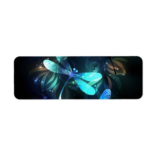 Glanzende Libellenmeer Etiket (Voorkant)