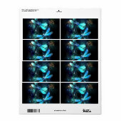 Glanzende Libellenmeer Etiket (Full Sheet)