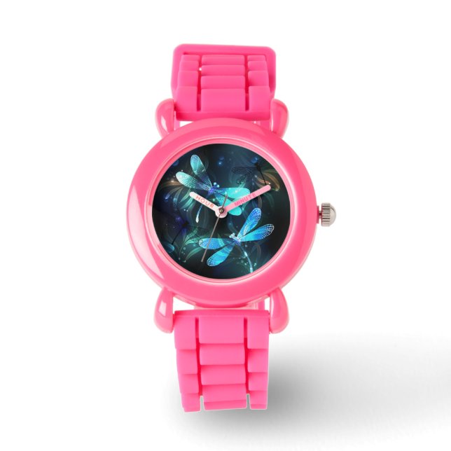 Glanzende Libellenmeer Horloge (Voorkant)