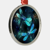 Glanzende Libellenmeer Metalen Ornament (Rechts)