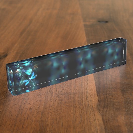 Glanzende Libellenmeer Naambordje (Zijkant)