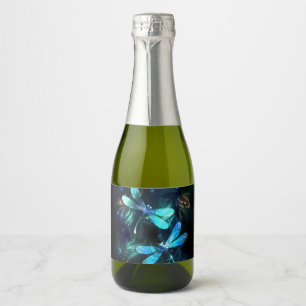 Glanzende Libellenmeer Sparkling Wijnetiket