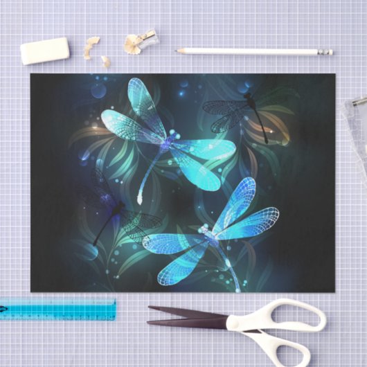 Glanzende Libellenmeer Tissuepapier (Craft)