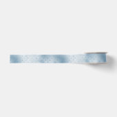 Glanzende lichtblauwe stippen grosgrain lint (Voorkant)