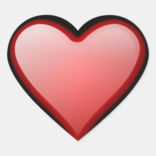 Glanzende liefde hart Sticker (Voorkant)