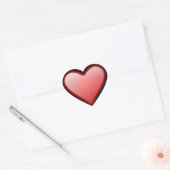 Glanzende liefde hart Sticker (Envelop)