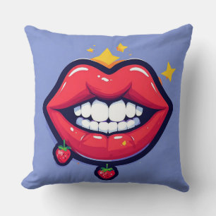 🌸 Glanzende Lippen Glam Chic Huisstijl 🌸 Kussen