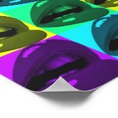 Glanzende Lips Pop Art Posters (Hoek)