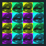 Glanzende Lips Pop Art Posters<br><div class="desc">Klein en luid</div>