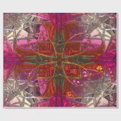 Glanzende metaalrode en roze glazen geschenkverpak cadeaupapier (Vlak)