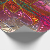 Glanzende metaalrode en roze glazen geschenkverpak cadeaupapier (Hoek)