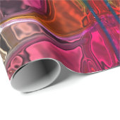 Glanzende metaalrode en roze glazen geschenkverpak cadeaupapier (Rol Hoek)