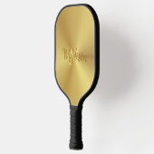 Glanzende metalen gouden textuur pickleball paddle (Links)
