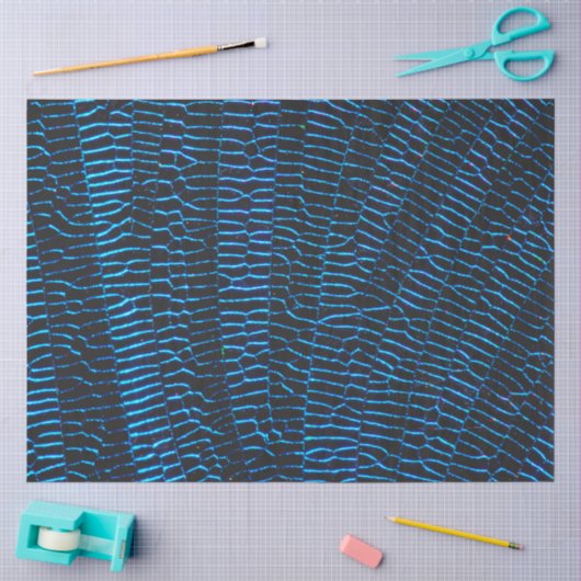Glanzende metalen levendige neonblauwe abstracte t tissuepapier (Craft)