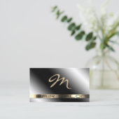 Glanzende metalen textuur luxueus visitekaartje (Staand voorkant)