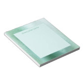 Glanzende Metallic Iriserende Mintgroene Naam Noti Notitieblok (Schuin)