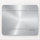 Glanzende metallic zilveren textuur achtergrond muismat (Voorkant)