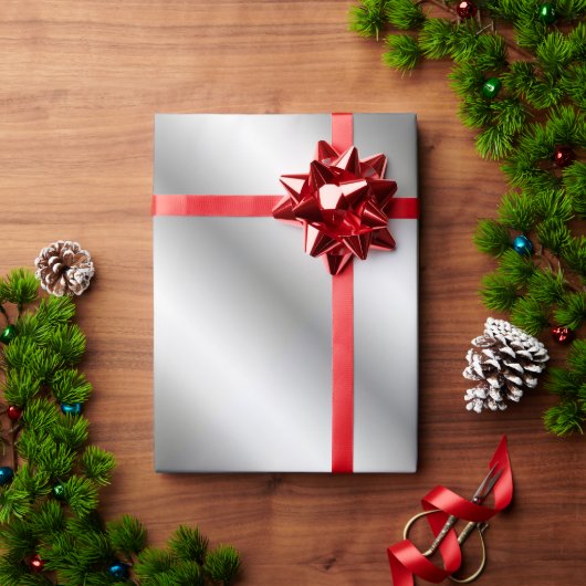 Glanzende Metallic Zilveren Uitstraling Cadeau Tem Cadeaupapier (Feestdagen Geschenken)