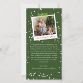 Glanzende Mini Kerstversiering Fantasievolle Foto Feestdagenkaart (Achterkant)