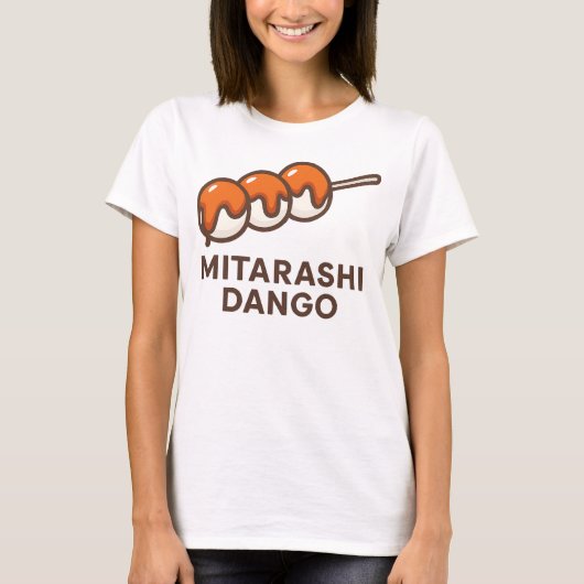 Glanzende Mitarashi Dango-illustratie T-shirt (Voorkant)
