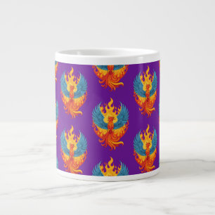 Glanzende mythologische Fantasy Phoenix-vogel Grote Koffiekop