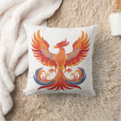 Glanzende mythologische Fantasy Phoenix-vogel Kussen (Deken)