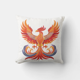 Glanzende mythologische Fantasy Phoenix-vogel Kussen