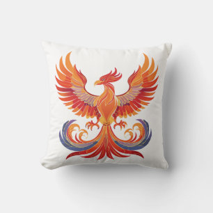 Glanzende mythologische Fantasy Phoenix-vogel Kussen