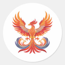 Glanzende mythologische Fantasy Phoenix-vogel