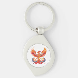 Glanzende mythologische Fantasy Phoenix-vogel Sleutelhanger