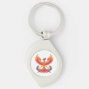 Glanzende mythologische Fantasy Phoenix-vogel Sleutelhanger