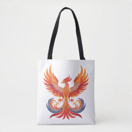 Glanzende mythologische Fantasy Phoenix-vogel Tote Bag