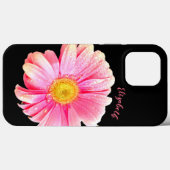 Glanzende Natte Roze Gerber-Margriet Case-Mate iPhone Case (Achterkant (horizontaal))