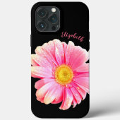 Glanzende Natte Roze Gerber-Margriet Case-Mate iPhone Case (Achterkant)