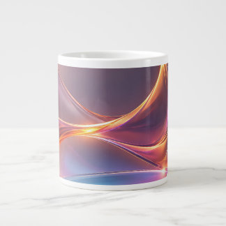 Glanzende Neon Multikleur Abstracte Vloeibare Golv Grote Koffiekop