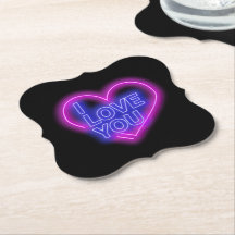 Glanzende Neon Pink Blue Valentijns Heart Bracket