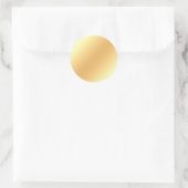 Glanzende nepgoud lege sjabloon modern chic ronde sticker (Tas)