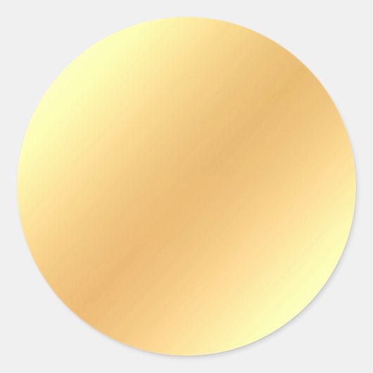 Glanzende nepgoud lege sjabloon modern chic ronde sticker (Voorkant)