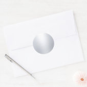 Glanzende nepsilver lege sjabloon Elegant Cool Ronde Sticker (Envelop)