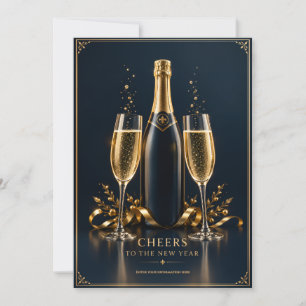 Glanzende Nieuwjaars Toast Groet vakantiedesign