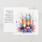 Glanzende nieuwjaarsdelicatessen feestdagenkaart (Voorkant / Achterkant)