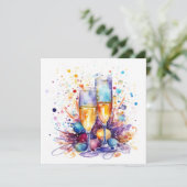 Glanzende nieuwjaarsdelights feestdagenkaart (Staand voorkant)