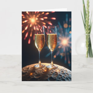 Glanzende Nieuwjaarsviering Kaart