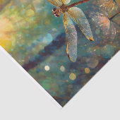 Glanzende ochtendstijging, schitterende libellen tissuepapier (Detail)
