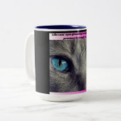 Glanzende ogen tweekleurige koffiemok (Voorkant links)