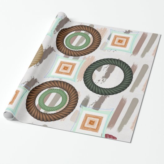 Glanzende omlooppapiercirkel cadeaupapier (Uitgerold)