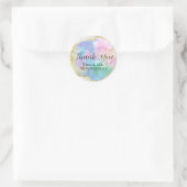 Glanzende Opal edelsteen met goud op witte glitter Ronde Sticker (Tas)