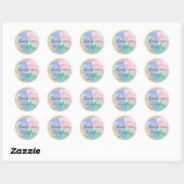 Glanzende Opal edelsteen met goud Ronde Sticker (Vel)