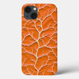 Glanzende oranje iPhone-hoes met taktextuur Case-Mate iPhone Case